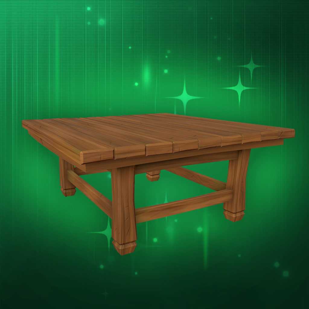 Dark Wood Square Table